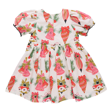 Load image into Gallery viewer, Girls Hermoine Holiday Dress – Holly Bells | Christmas Party Dress by Pink Chicken