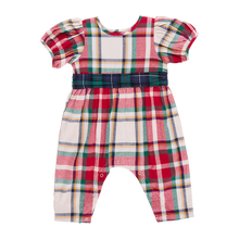 Load image into Gallery viewer, Baby Girl Ruby Jumper - Holiday Tartan Pink Chicken