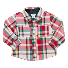 Load image into Gallery viewer, Holiday Tartan Boys Jack Shirt by Pink Chicken