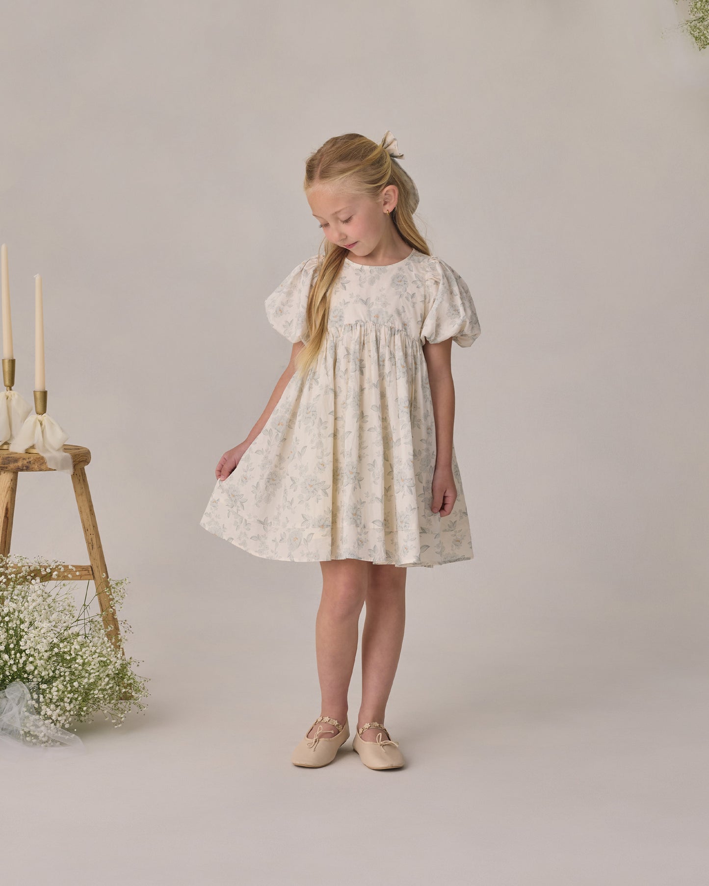 Everly Bow Mist English Rose by Noralee featuring a delicate bow and floral design, perfect for adding elegance to your accessories