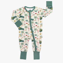 Load image into Gallery viewer, Coastal Christmas Convertible Bamboo Zip Pajamas