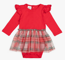 Load image into Gallery viewer, Holiday Plaid Tutu Baby Bodysuit