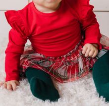 Load image into Gallery viewer, Holiday Plaid Tutu Baby Bodysuit