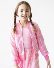 Load image into Gallery viewer, Bubblegum Pink Sequin Jacket
