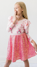 Load image into Gallery viewer, Hot Pink Sequin Twirl Skirt