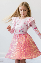 Load image into Gallery viewer, Hot Pink Sequin Twirl Skirt