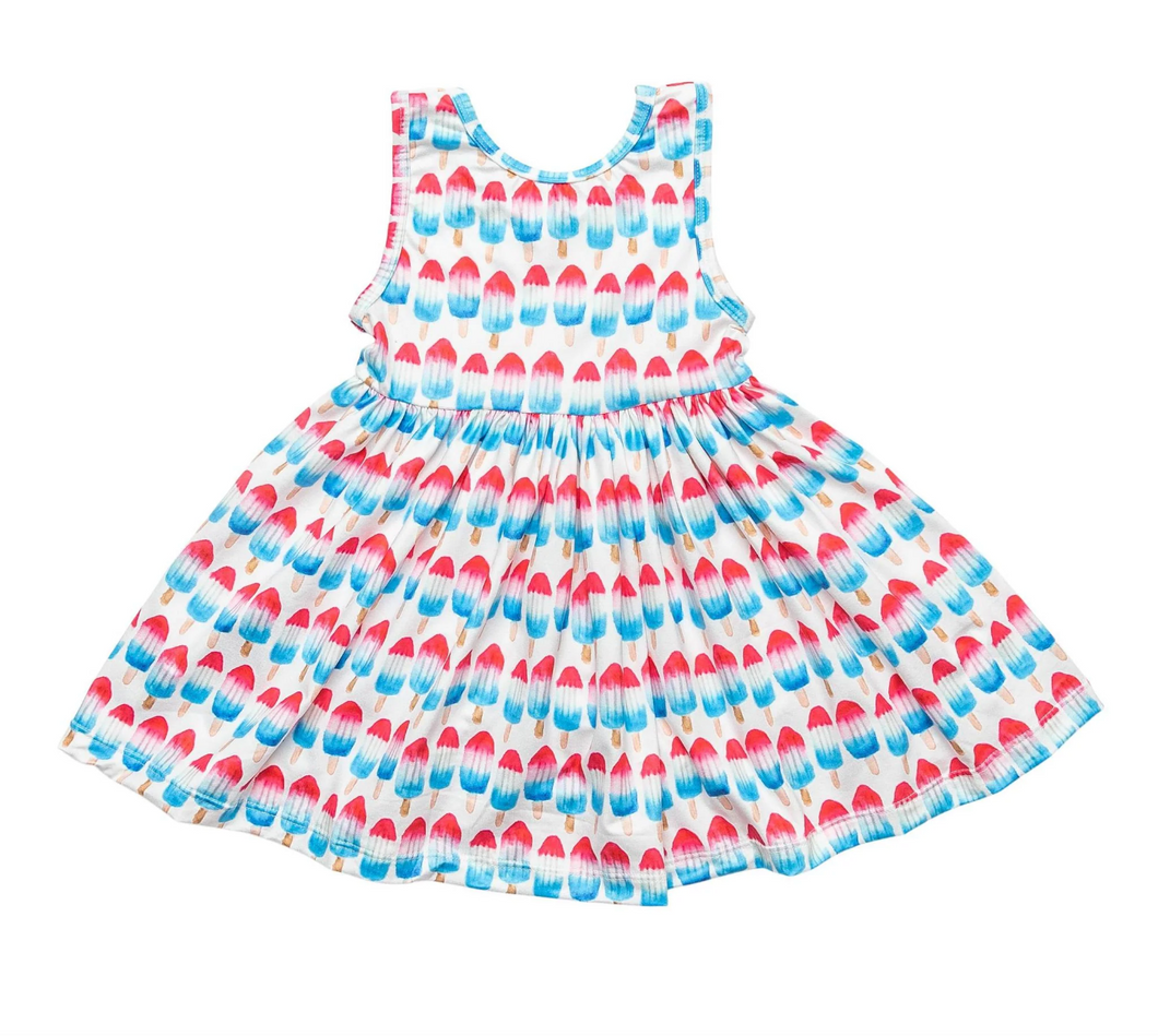 Red, White and Cute Popsicle Twirl Dress