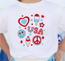 Load image into Gallery viewer, USA Doodle Summer Tee

