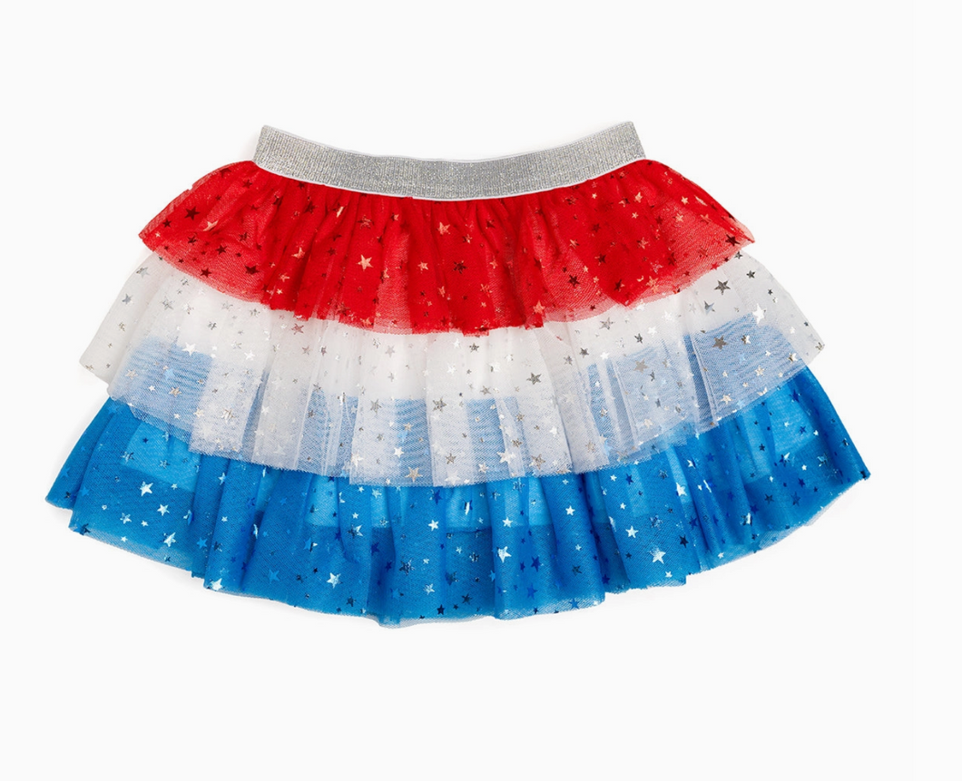 Patriotic Petal Tutu Skirt - Red, White and Blue