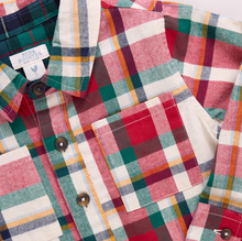 Load image into Gallery viewer, Holiday Tartan Boys Jack Shirt by Pink Chicken