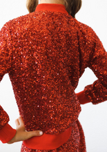 Load image into Gallery viewer, Red Sequin Jacket