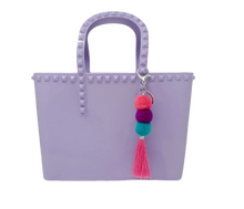 Load image into Gallery viewer, Kids Jumbo Jelly Tote with Tassels - Lavender