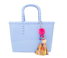 Load image into Gallery viewer, Kids Jumbo Jelly Tote with Tassel - Baby Blue
