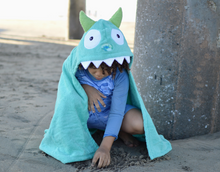 Load image into Gallery viewer, Kids Monster Hooded Towel