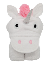 Load image into Gallery viewer, Kids Hooded Unicorn Towel