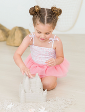 Load image into Gallery viewer, Girls By the Seaside Tulle Skirted Tie Shoulder One Piece