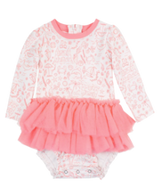 Load image into Gallery viewer, Baby Girls By the Seaside Tulle Skirted One Piece Rash Guard