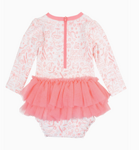 Load image into Gallery viewer, Baby Girls By the Seaside Tulle Skirted One Piece Rash Guard