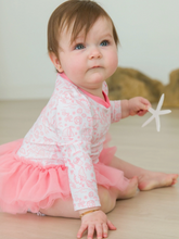 Load image into Gallery viewer, Baby Girls By the Seaside Tulle Skirted One Piece Rash Guard