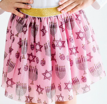 Load image into Gallery viewer, Hanukkah Blush Pink Tutu Skirt