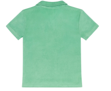 Load image into Gallery viewer, Green polo shirt on a white background