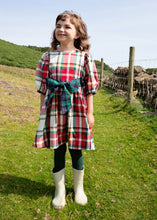 Load image into Gallery viewer, Girls Ruby Dress - Holiday Tartan Pink Chicken