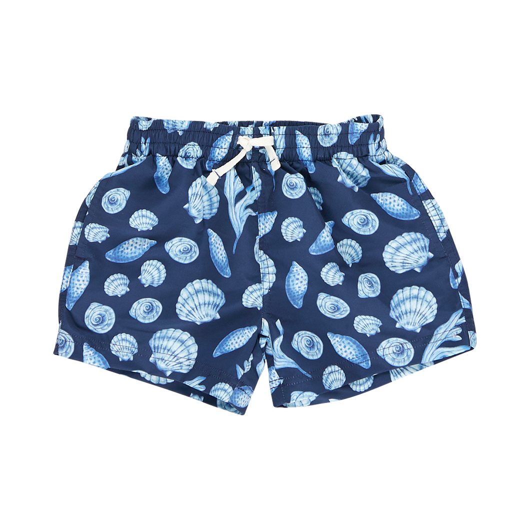 Boys Swim Trunk - Blue Sea Shell