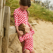 Load image into Gallery viewer, Girls Arden Long Sleeve Strawberry Swim Suit
