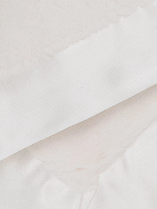 Little Giraffe Luxe Blanky in cream, soft plush baby blanket with luxurious texture and gentle design.