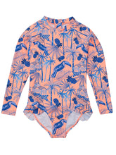 Load image into Gallery viewer, Girls Tropicana Vacay Sustainable Surf Suit