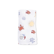 Load image into Gallery viewer, Sunny Sandcastles Swaddle Blanket