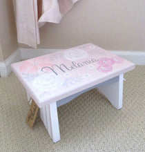Load image into Gallery viewer, ***CUSTOM*** Hand Painted Foot Stool