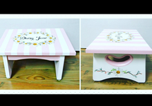 Load image into Gallery viewer, ***CUSTOM*** Hand Painted Foot Stool