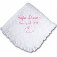 Load image into Gallery viewer, Monogrammed Cotton Carriage Throw