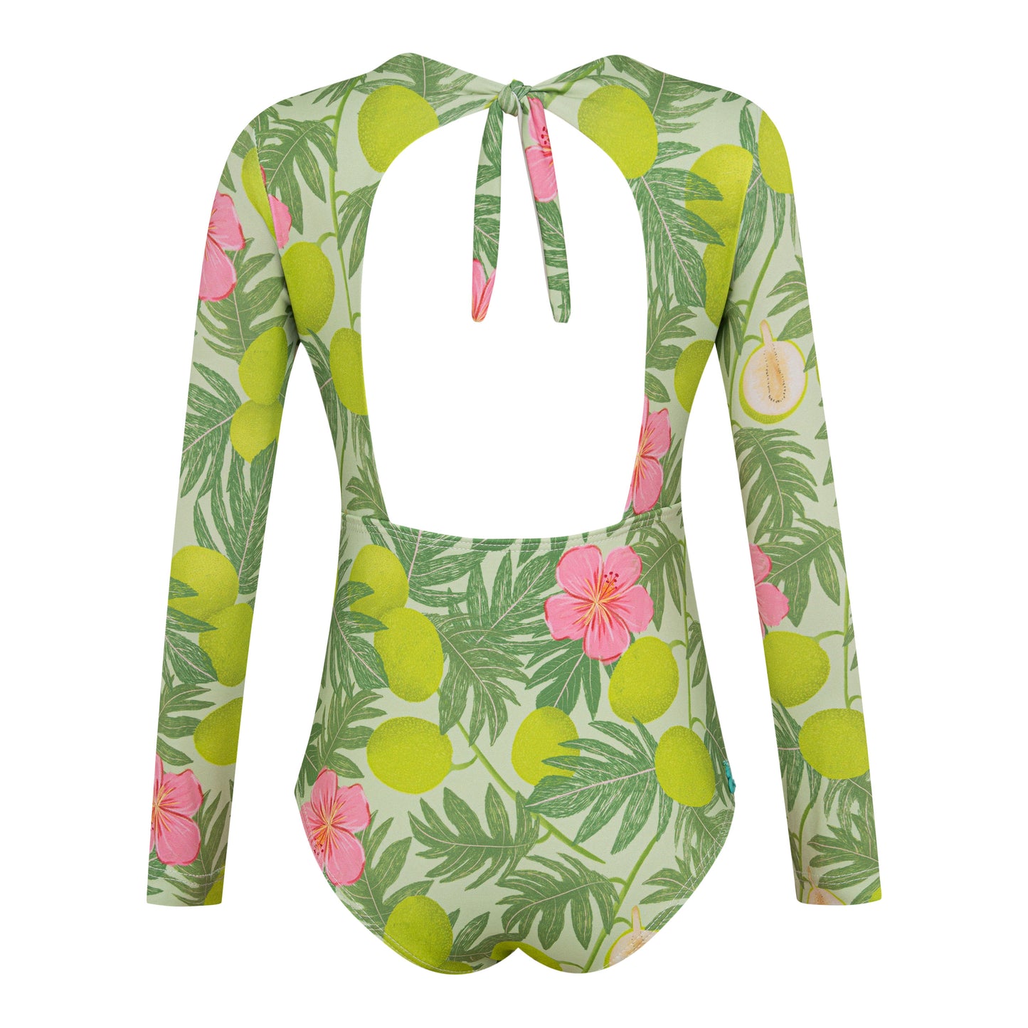 Tropical Fruit Long Sleeve One-Piece Swimsuit