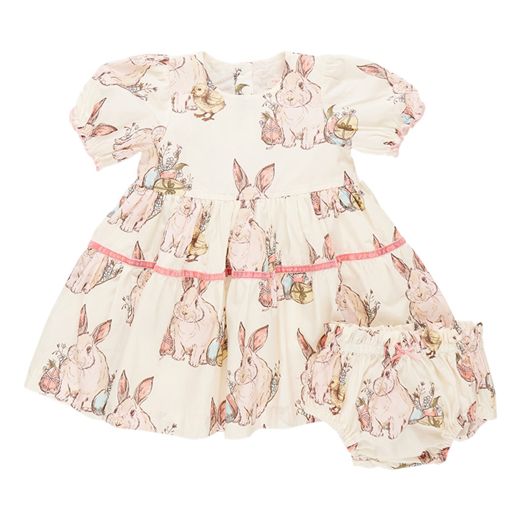 Baby Girl Maribelle Dress Set - Bunny Friends