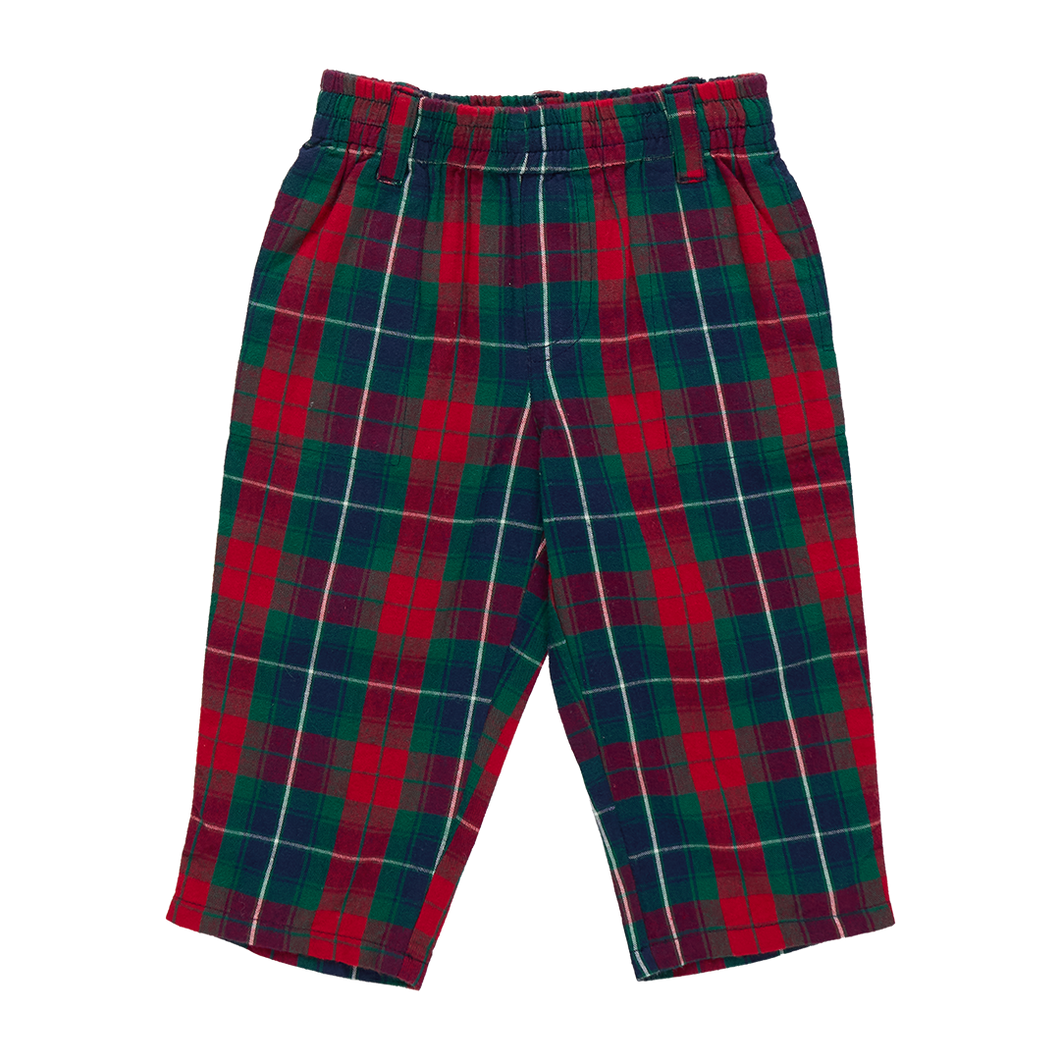 Baby Boys Jackson Holiday Pant - Red Tartan