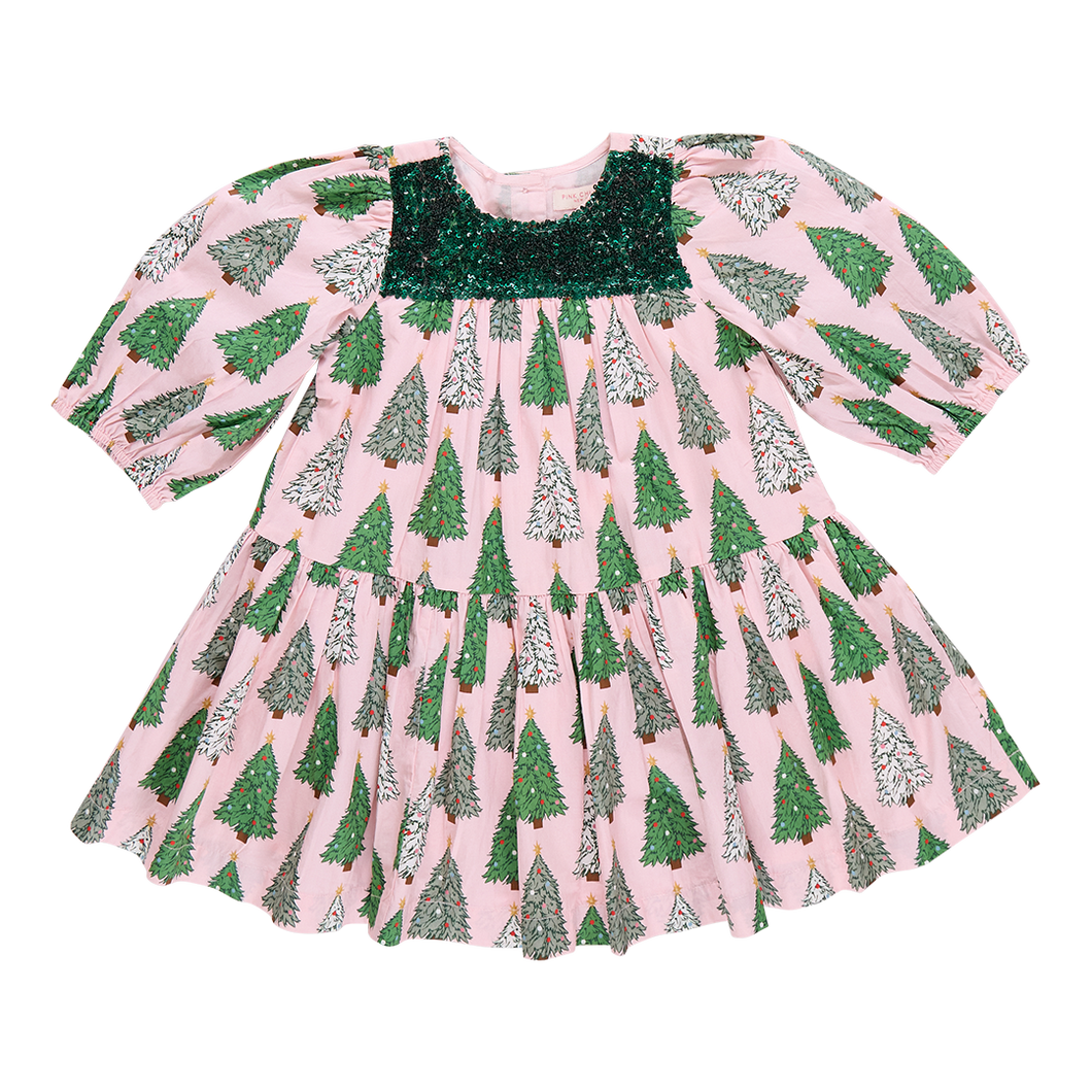 Girls Fiona Dress - Pink Trees by Pink Chicken