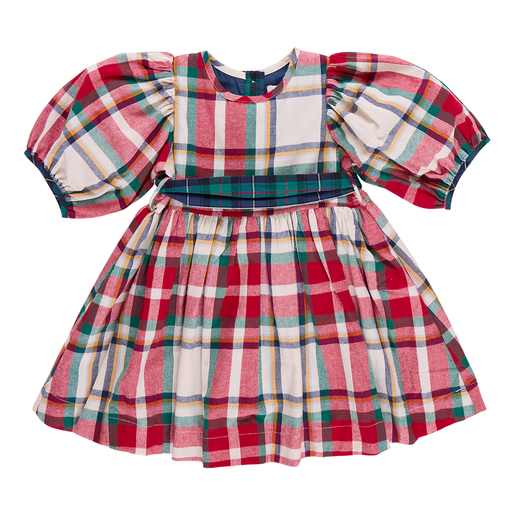 Girls Ruby Dress - Holiday Tartan