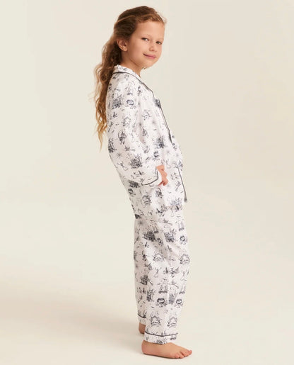 Hallow's Eve Toile Button Down Set
