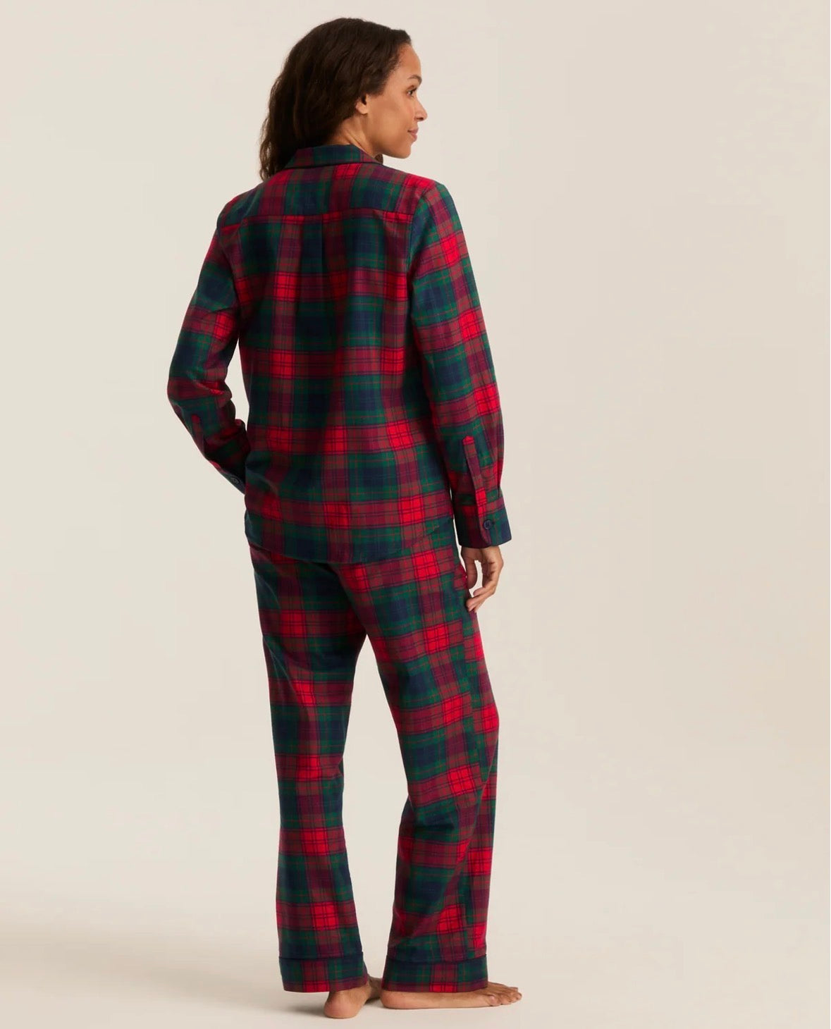 Women's Brushed Twill Pajama Set in St. James Tartan