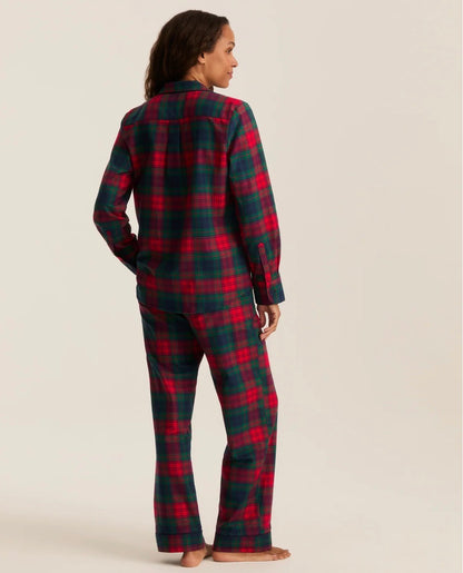 Women's Brushed Twill Pajama Set in St. James Tartan