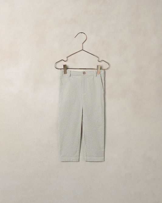 Boys Sebastian Pant by Noralee in sky blue with stripe pattern, featuring comfortable fit and casual style.