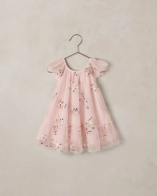 Girls Edie Dress in Pink Sparkle