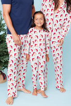 Load image into Gallery viewer, Blue Vintage Santas Bamboo Family Matching Pajama Set
