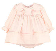 Load image into Gallery viewer, Baby Cuddle Cotton Petal Float Dress - Pale Pink
