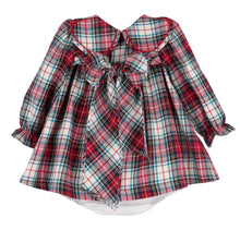 Load image into Gallery viewer, Girls Gingerbread Plaid Petal Float Dress **preorder**
