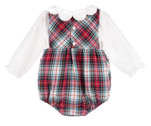 Load image into Gallery viewer, Girls Plaid Overall Bubble Set **preorder**
