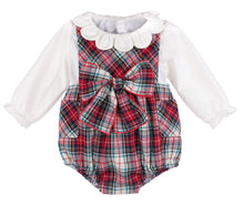 Load image into Gallery viewer, Girls Plaid Overall Bubble Set **preorder**
