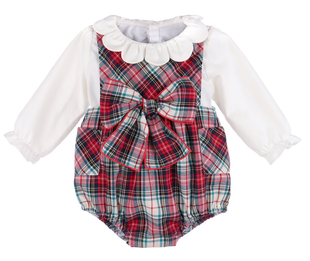 Girls Plaid Overall Bubble Set **preorder**